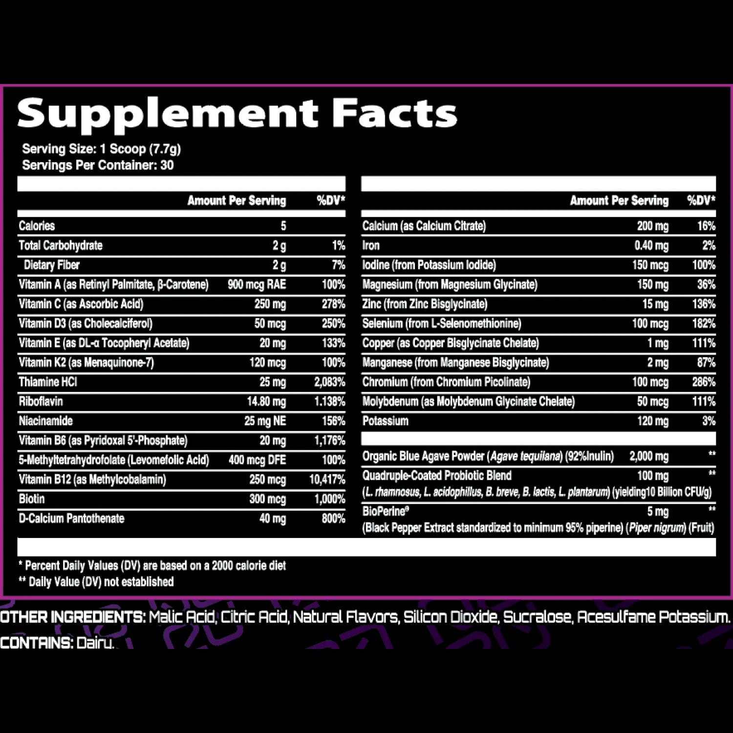 Repletion – Powdered Multivitamin, Probiotics, Fiber