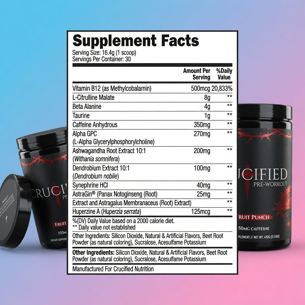 CRUCIFIED Pre-Workout Crucified Nutrition 30 Servings