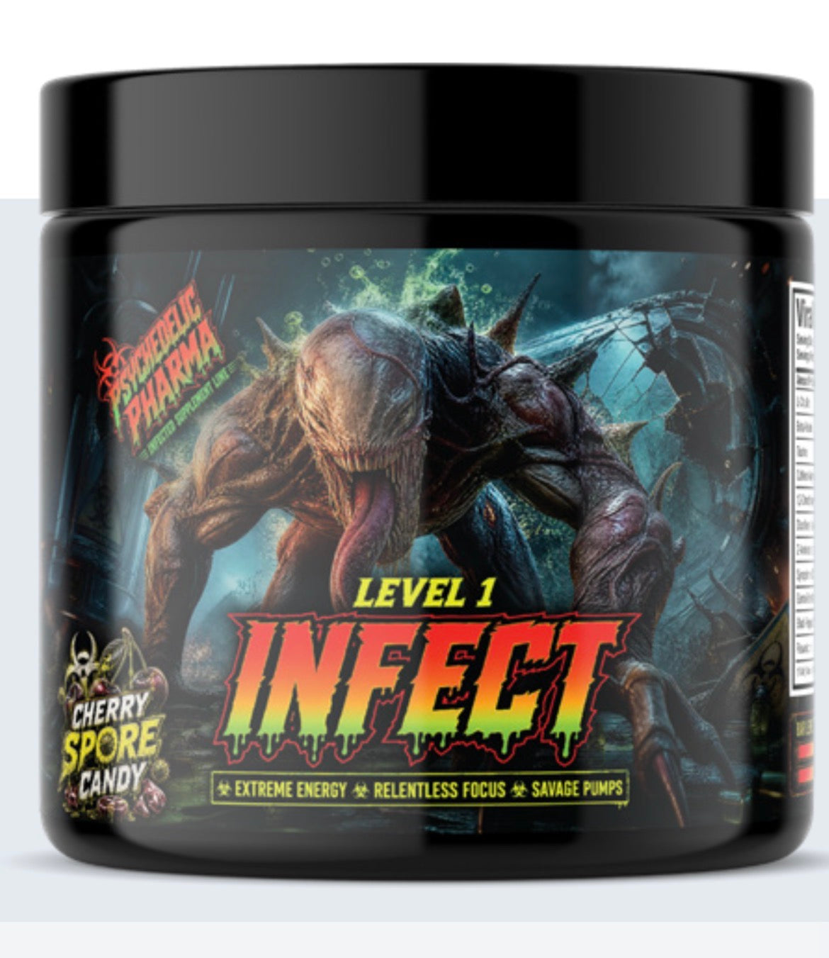 Level 1 INFECT Psychedelic Pharma High Stim Pre-Workout AVAILABLE FOR PREORDER temporarily ￼￼