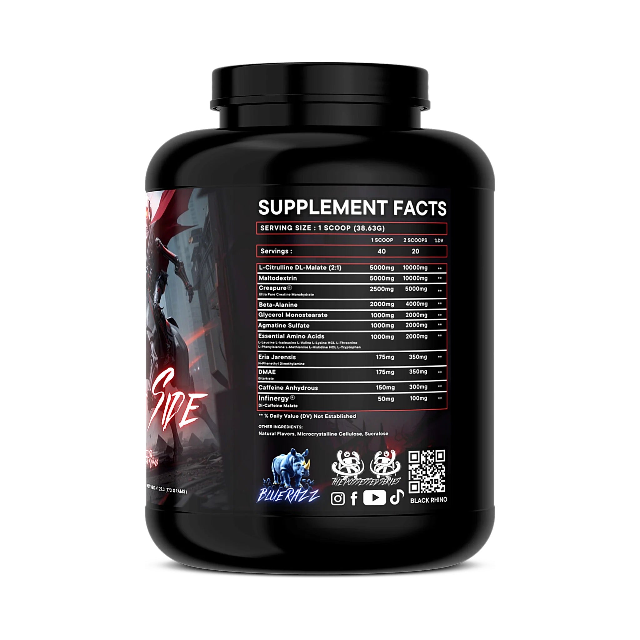 Dark Side Of The Rhino Pre-Workout 40/20 Servings