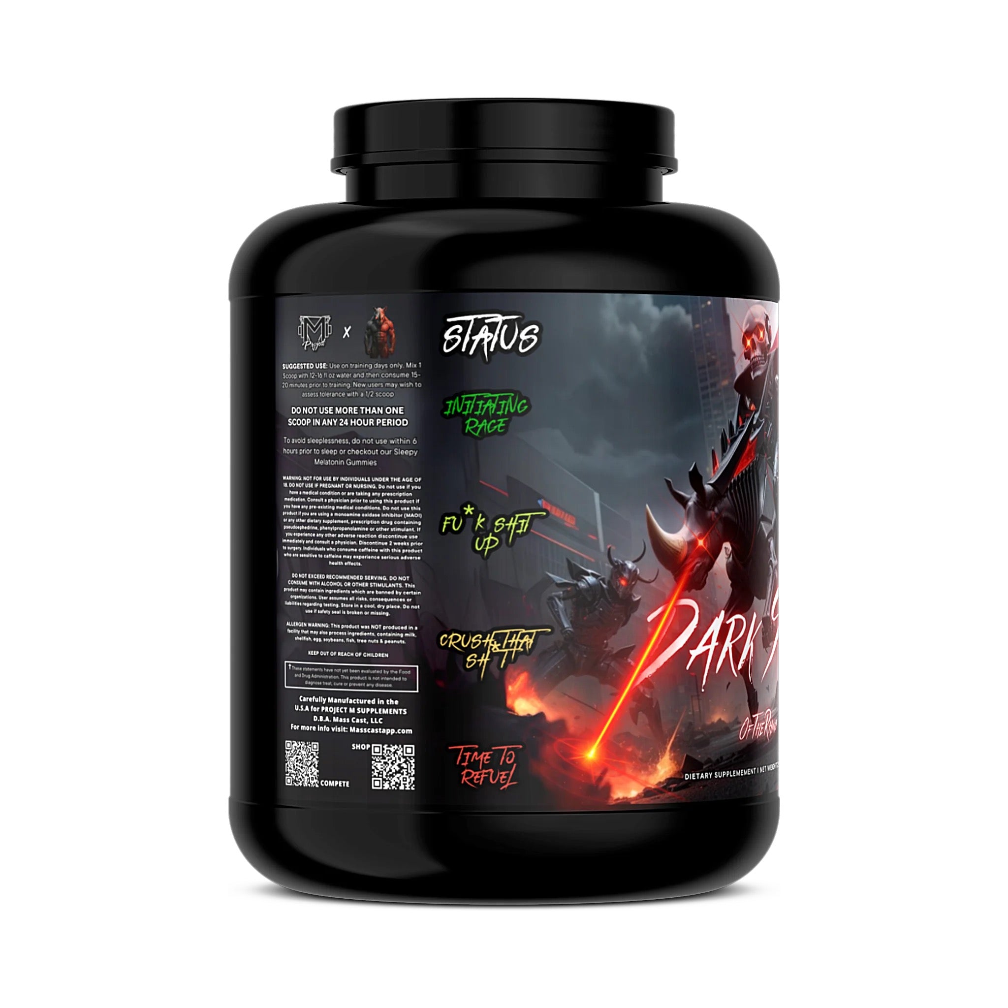 Dark Side Of The Rhino Pre-Workout 40/20 Servings