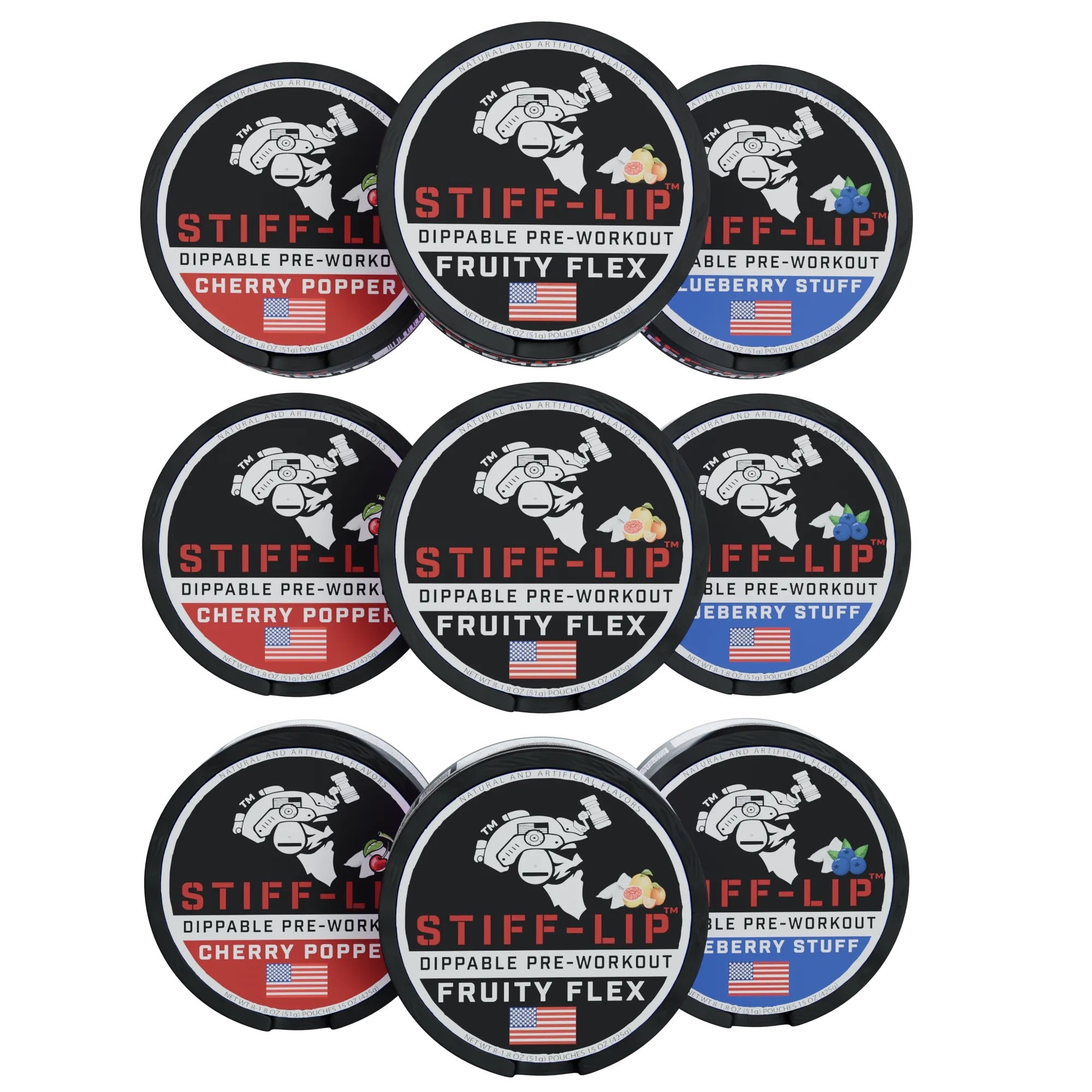 9  PACK STIFF LIPS Dippable PRE-WORKOUT