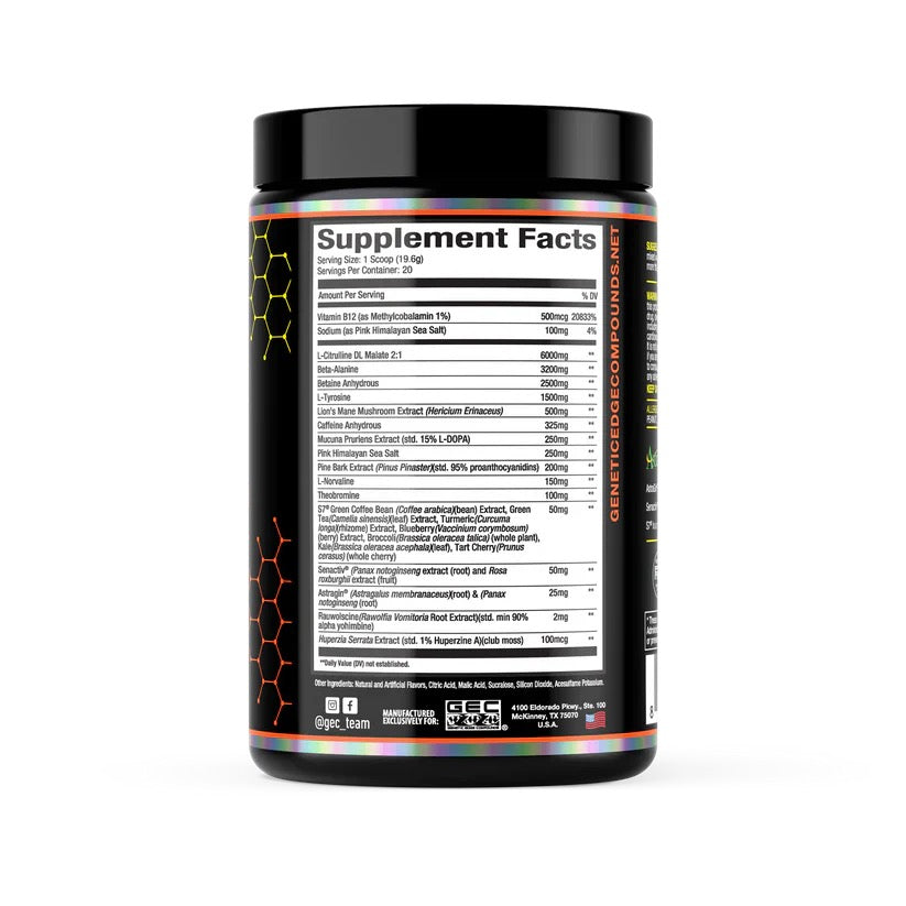 GEC LFL NOOTROPIC PRE-WORKOUT