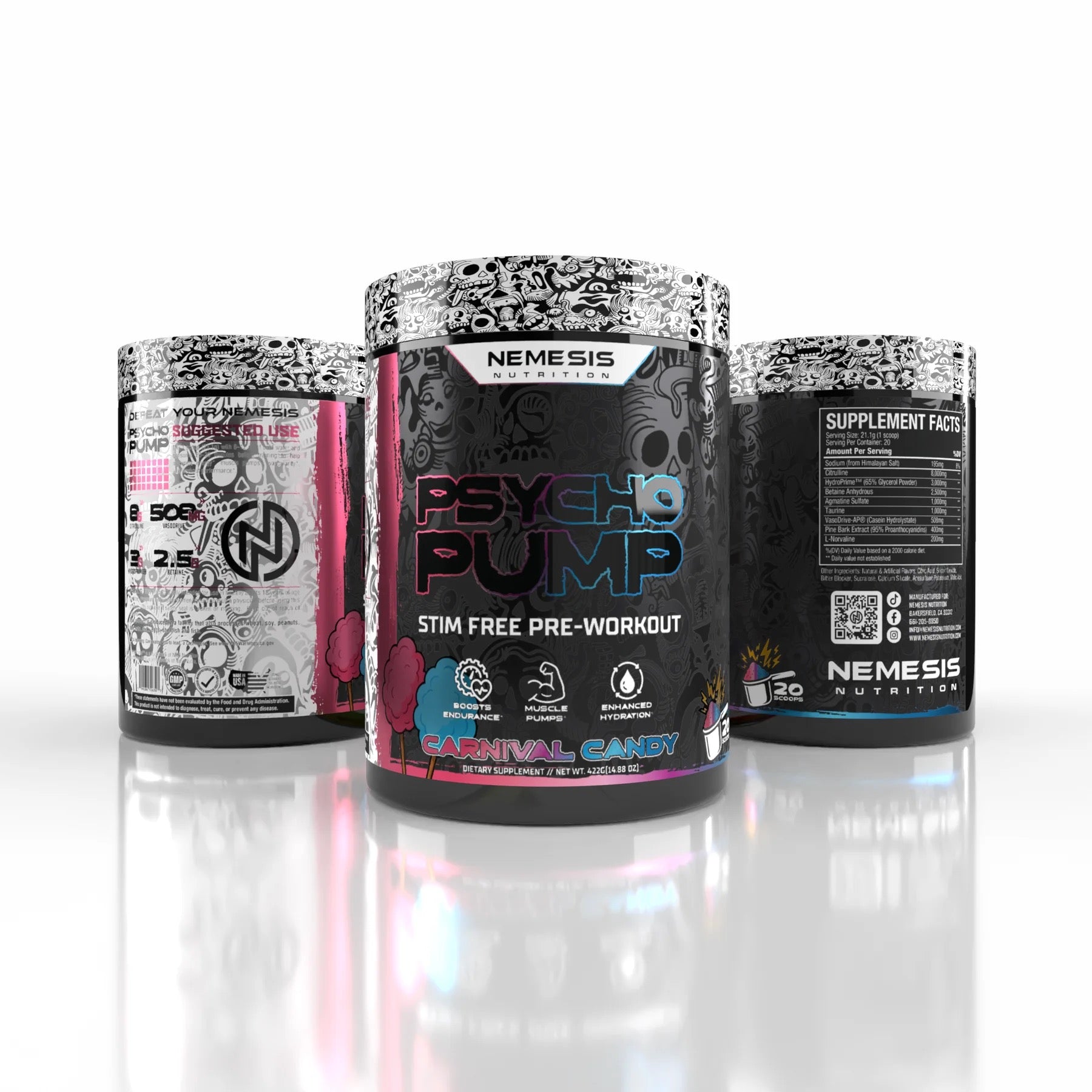 PSYCHO PUMP STIM FREE PRE-WORKOUT - CARNIVAL CANDY