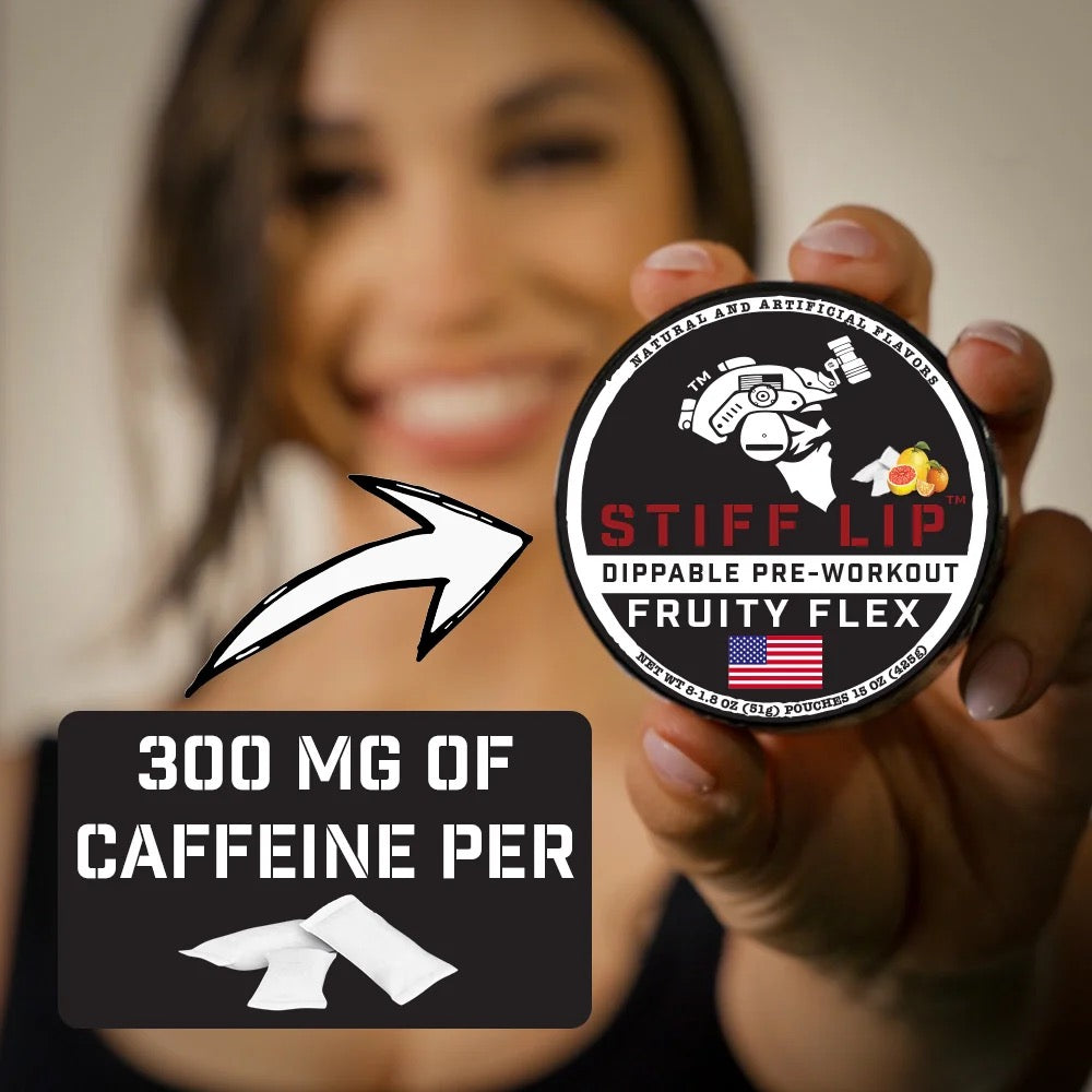 STIFF LIPS Dippable PRE-WORKOUT 300 MG caffeine 3 Pack