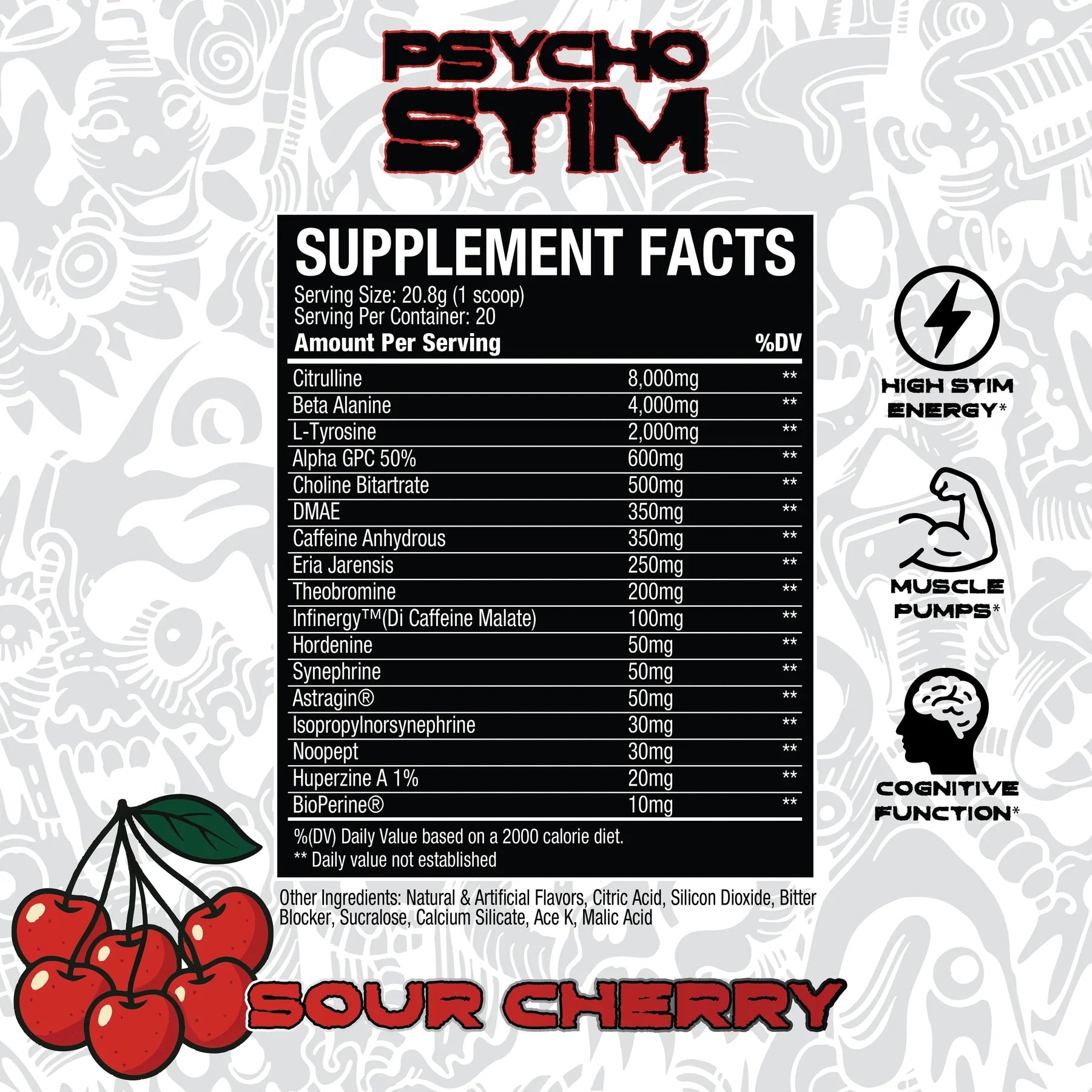 PSYCHO STIM HIGH STIM PRE-WORKOUT Nemesis Nutrition