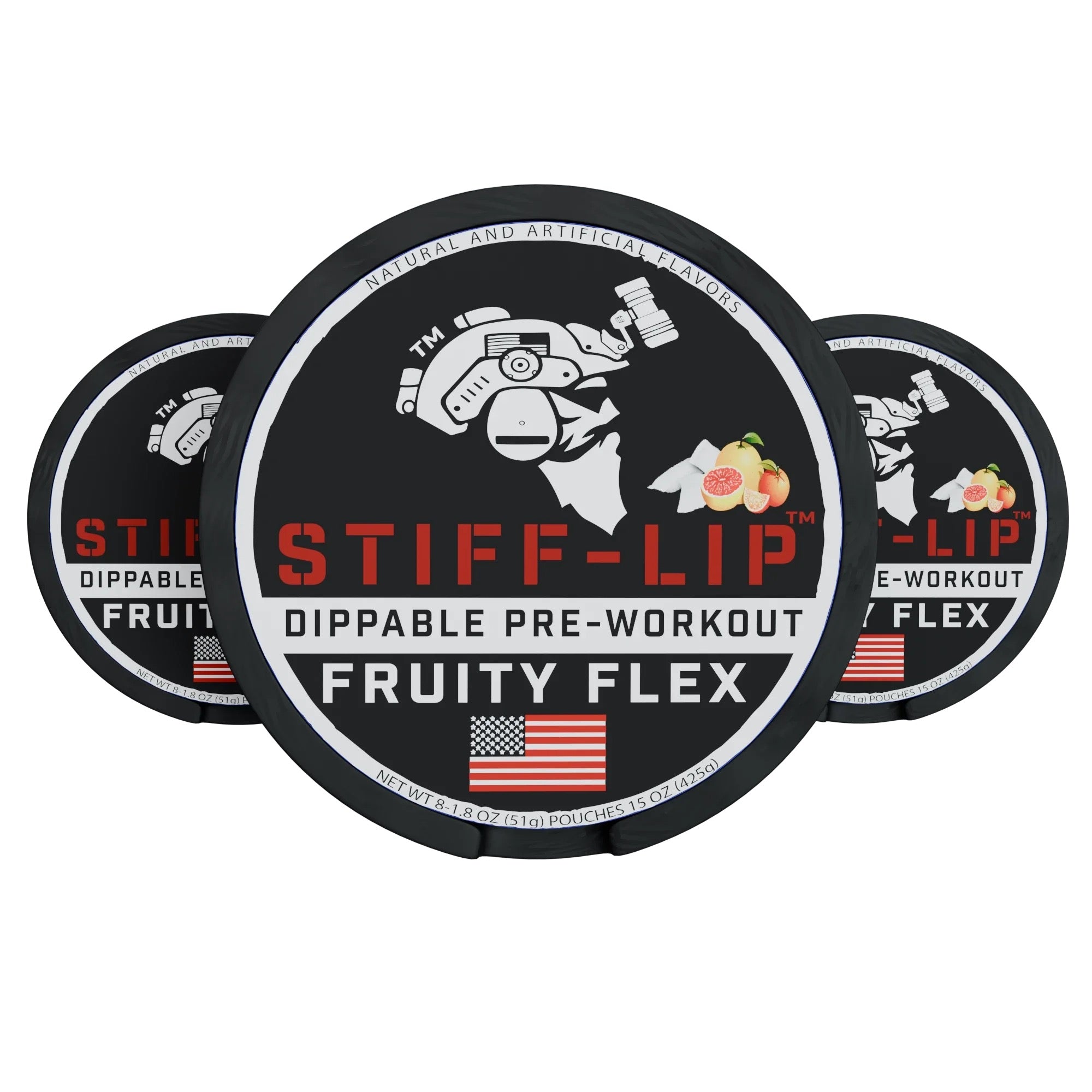 STIFF LIPS Dippable PRE-WORKOUT 300 MG caffeine 3 Pack