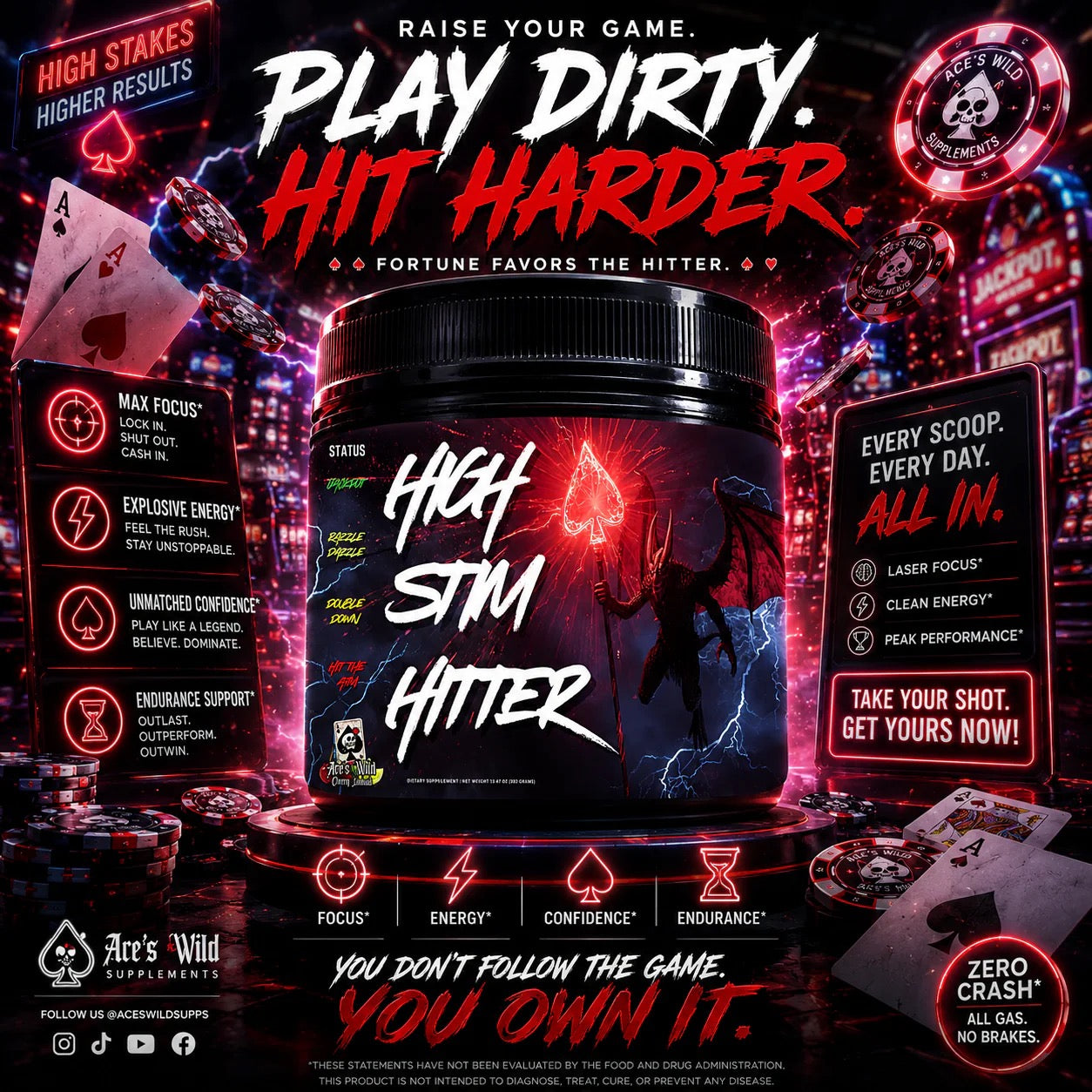 PRE-ORDER NOW  High Stim Hitter Extreme Pre-Workout Project M x High Stim Ace