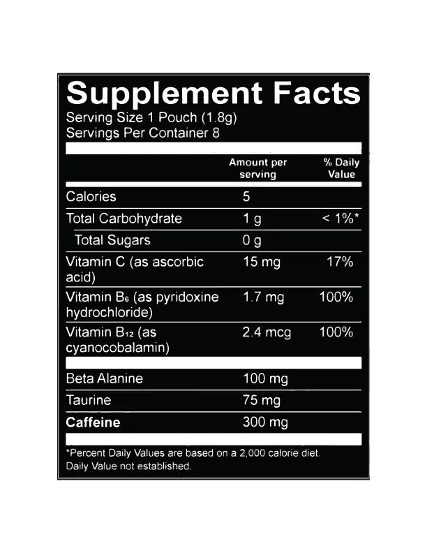 STIFF LIPS Dippable PRE-WORKOUT 300 MG caffeine 3 Pack