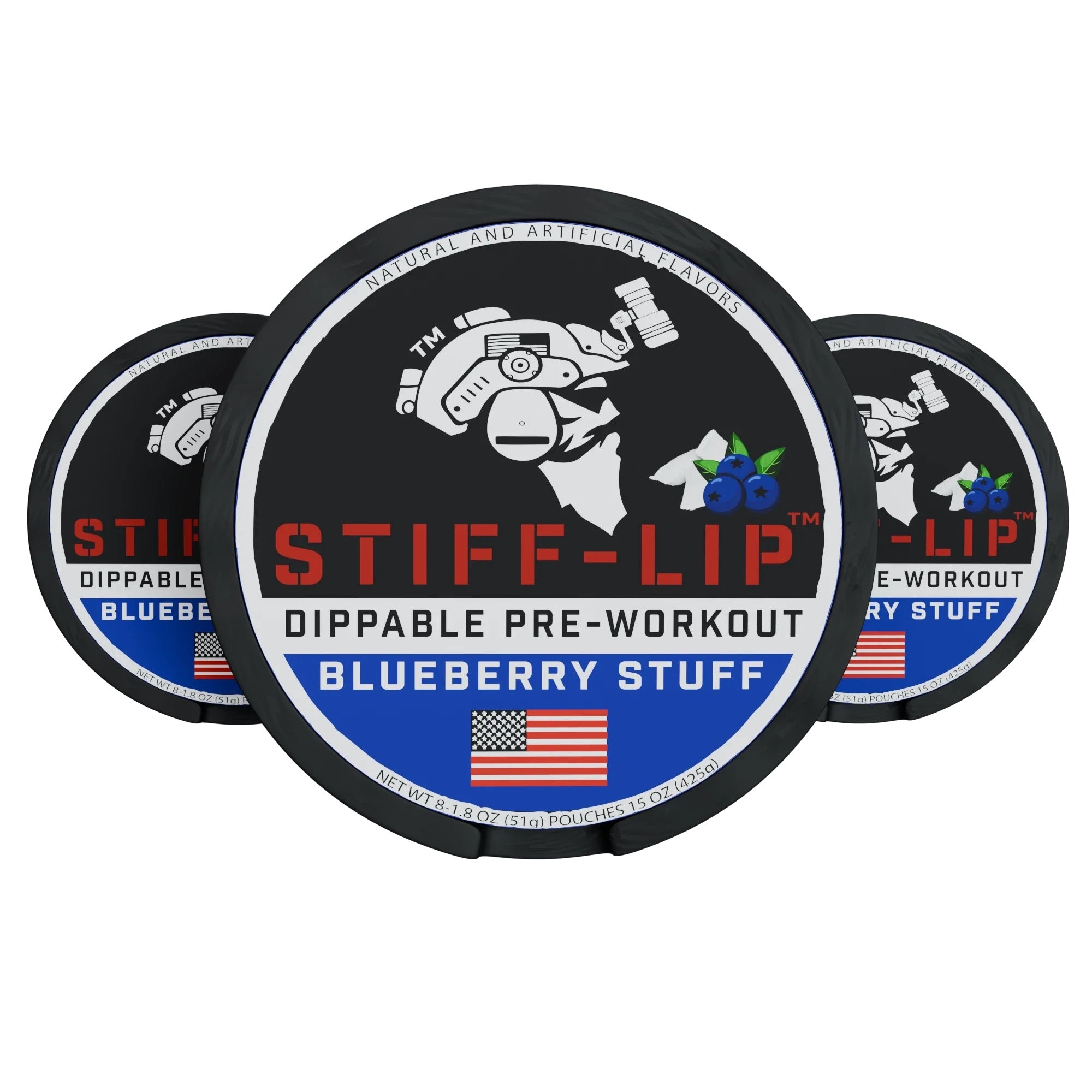 STIFF LIPS Dippable PRE-WORKOUT 300 MG caffeine 3 Pack