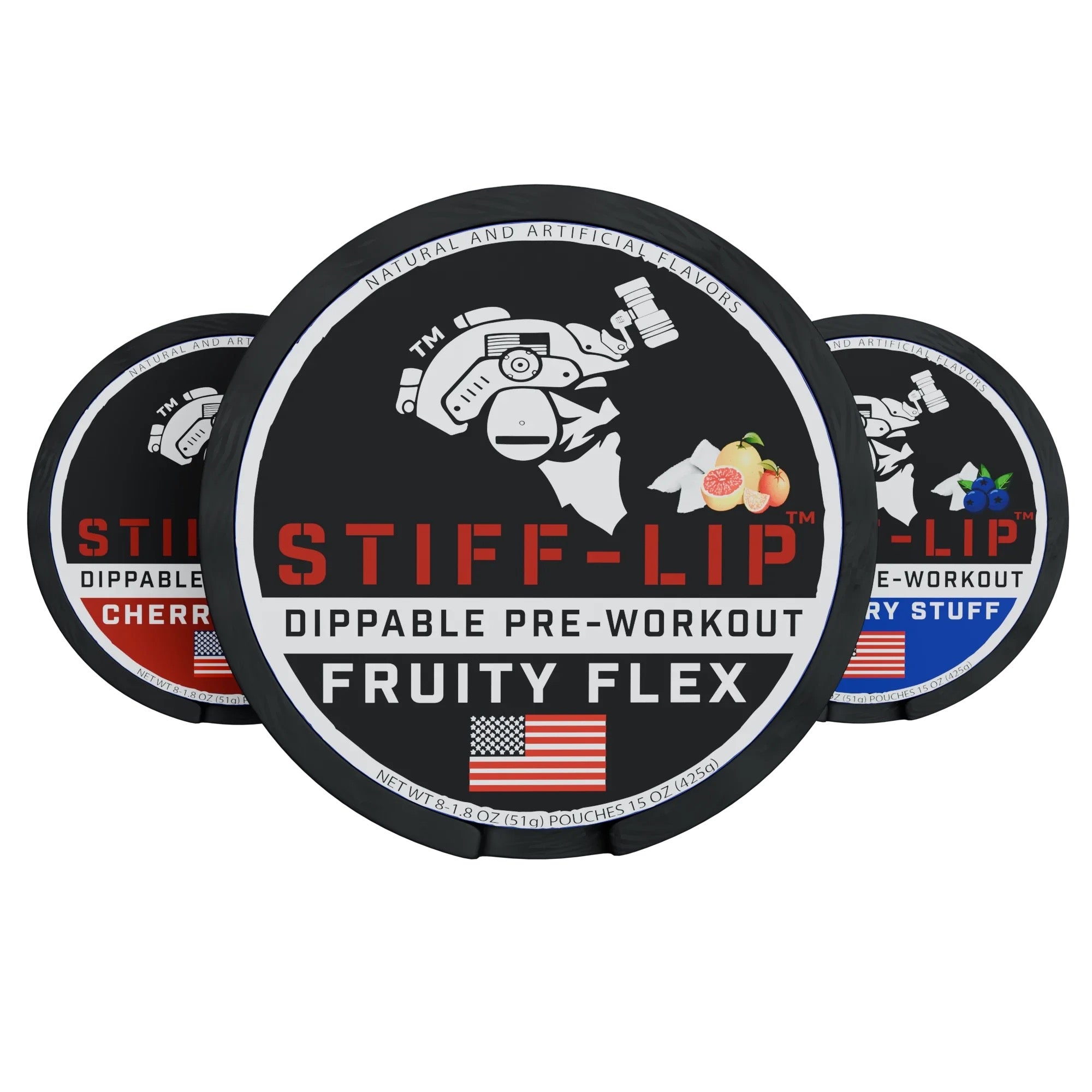 STIFF LIPS Dippable PRE-WORKOUT 300 MG caffeine 3 Pack