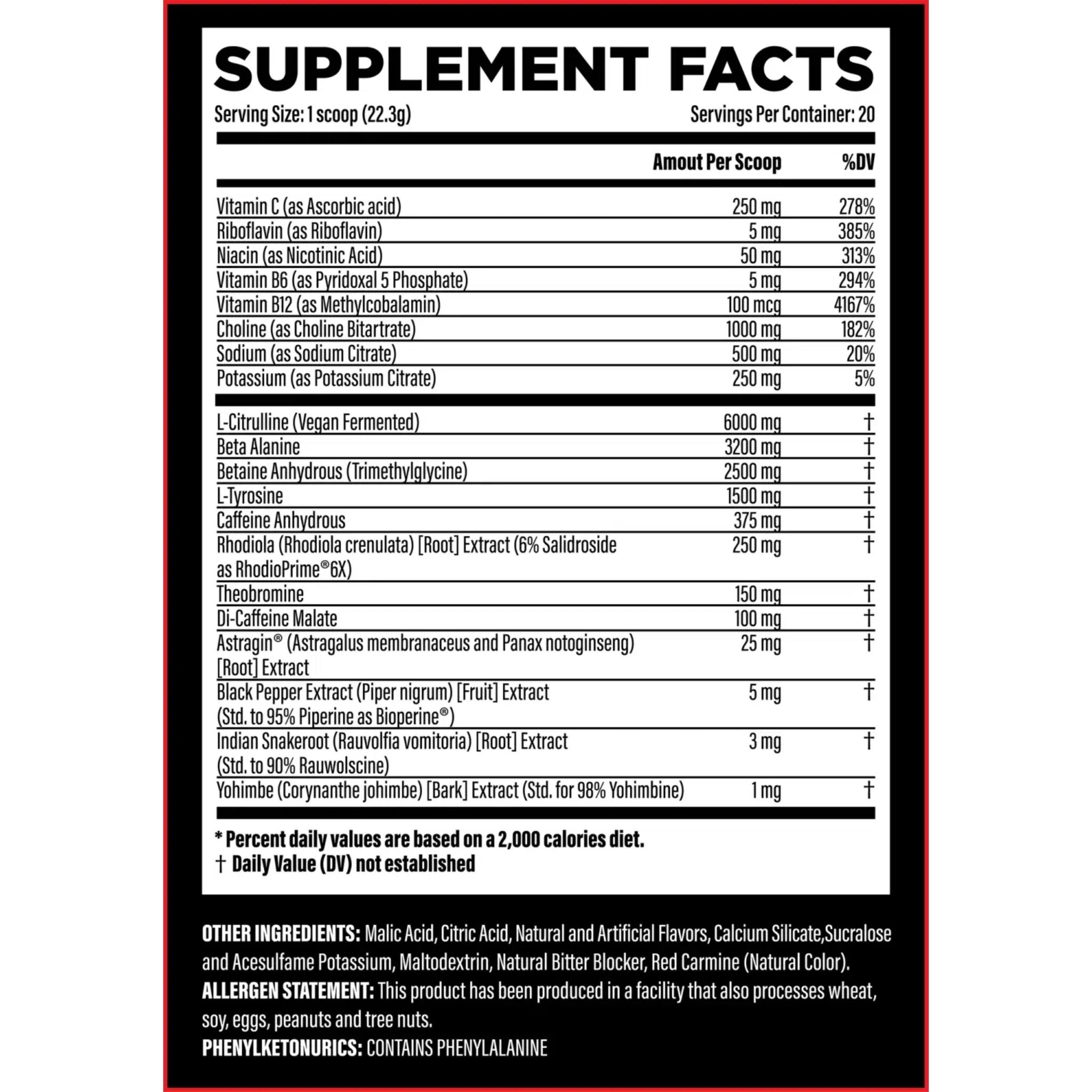 Pitbull Labs Draco Pre Workout