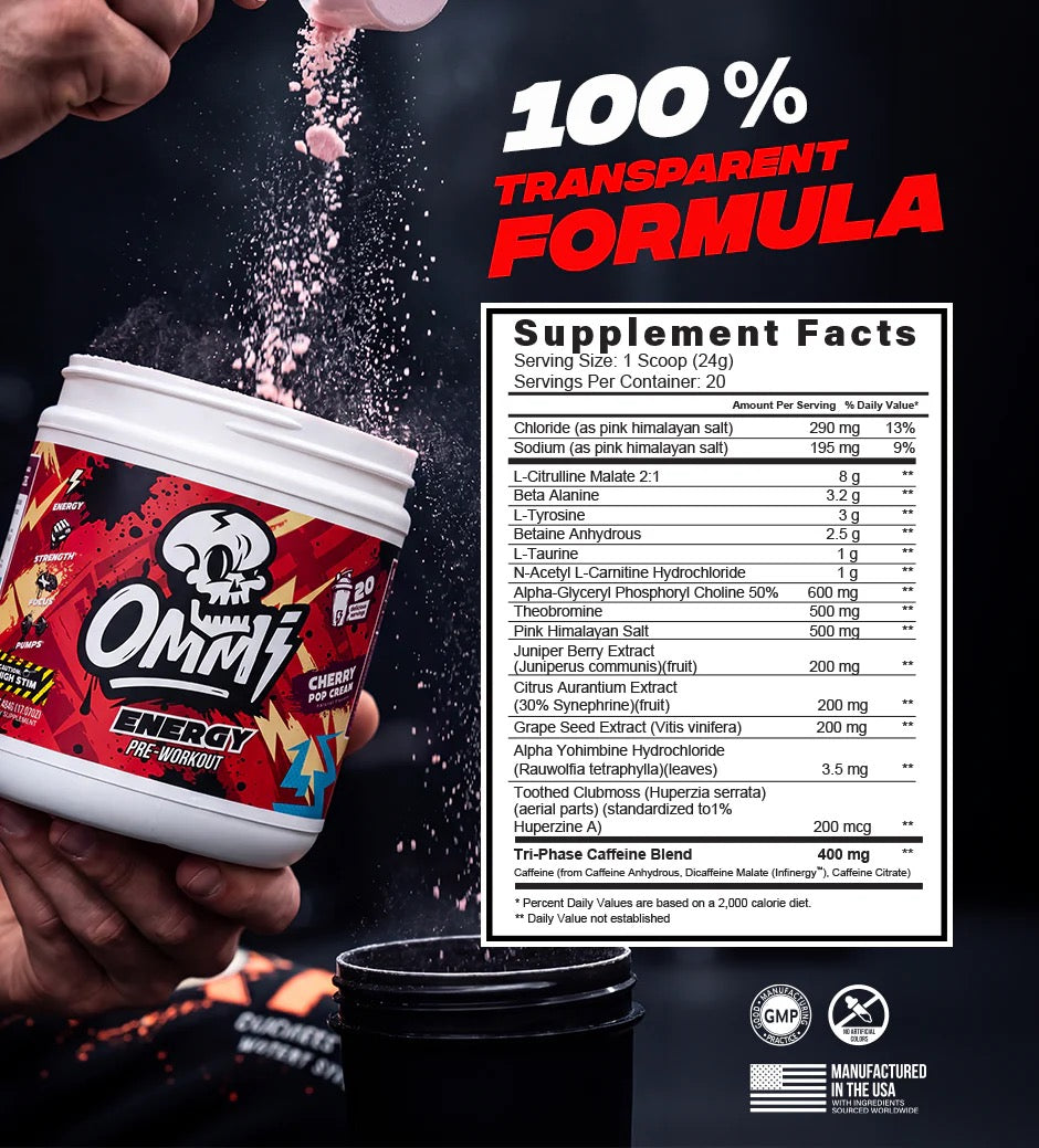 OMMI ENERGY – ALL IN ONE HIGH STIM PRE-WORKOUT