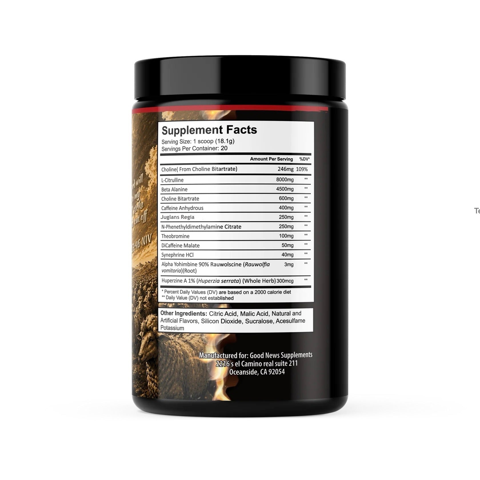 David VS Goliath Extreme Pre-Workout Free Pocket Bible With Purchase
