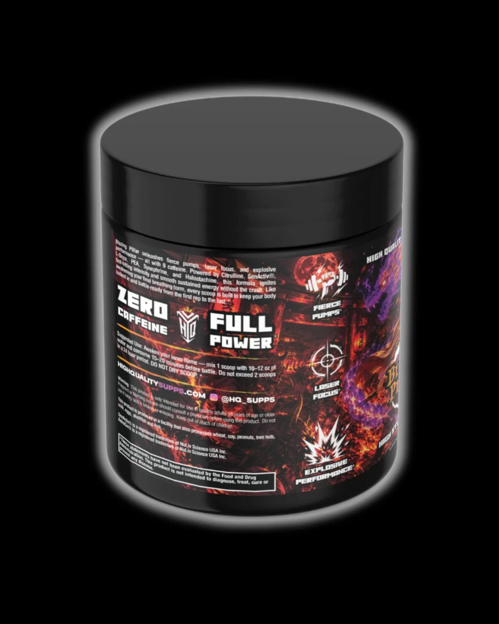 Blazing Pillar High Stim Pre-Workout Zero Caffeine